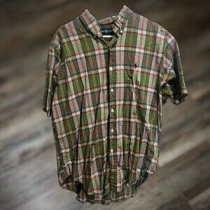 Ralph Lauren Polo Short Sleeve Button-Down Men's Plaid XL  Shirt - Multicolor